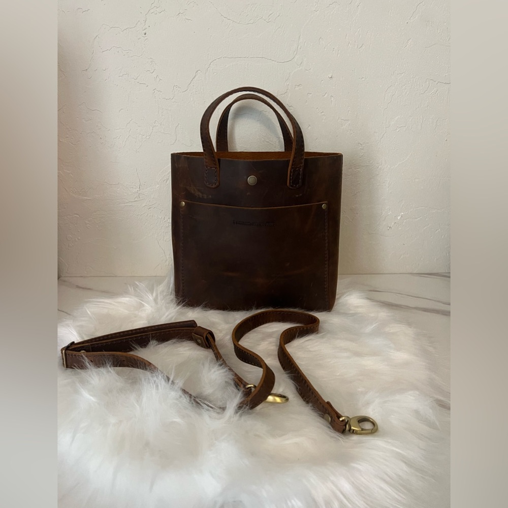Used PORTLAND LEATHER GOODS Canyon Mini crossbody tote